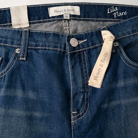 Henry & Belle Lila Flare with Flap Jeans Size 31 - New with Tags - Picture 5 of 13